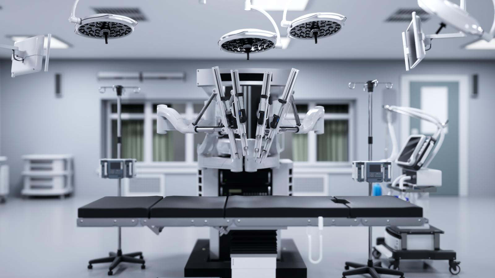 Chirurgische Roboter in einem Operationsraum